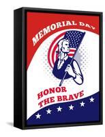 American Patriot Memorial Day Poster Greeting Card-patrimonio-Framed Stretched Canvas