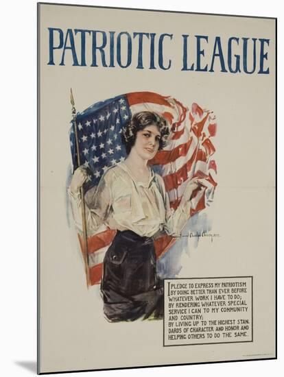 American Patriotic League Poster-null-Mounted Giclee Print