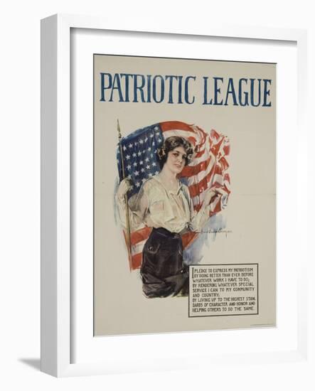 American Patriotic League Poster-null-Framed Giclee Print