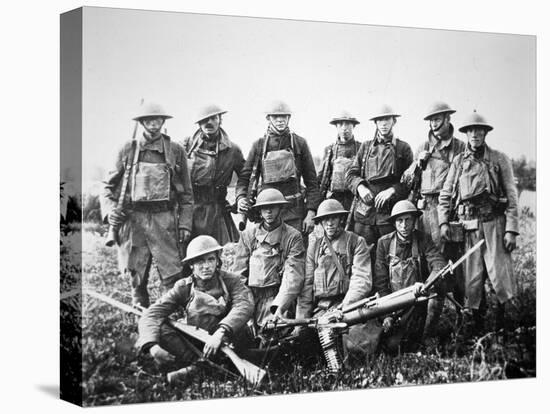 American Patrol with German Machine Gun Captured in the Saint-Mihiel Offensive on the Western?-American Photographer-Stretched Canvas