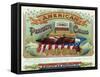 American Perfecto Cigars Brand Cigar Box Label-Lantern Press-Framed Stretched Canvas