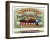 American Perfecto Cigars Brand Cigar Box Label-Lantern Press-Framed Art Print