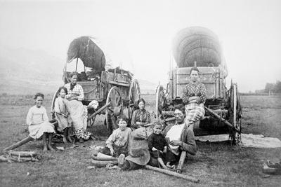 American Pioneer Family, C.1870 (B/W Photo)