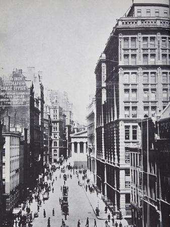 Broad Street, Looking Towards Wall Street, New York, 1893 (B/W Photo)