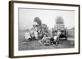 American Pioneer Family, C.1870 (B/W Photo)-American Photographer-Framed Giclee Print