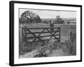 American Poet, Robert Frost During His Visit Where He Used to Live-null-Framed Premium Photographic Print