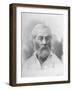 American Poet Walt Whitman Above Reproduction of Signature and Notation Reading-null-Framed Photographic Print