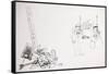 American Politics 31, Reagan Californian voters (ink on paper)-Ralph Steadman-Framed Stretched Canvas