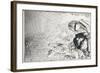 American Politics 32, The Moment! 1976 (drawing)-Ralph Steadman-Framed Giclee Print