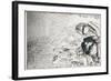 American Politics 32, The Moment! 1976 (drawing)-Ralph Steadman-Framed Giclee Print