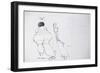 American Politics 38, Main St Couple (ink on paper)-Ralph Steadman-Framed Giclee Print