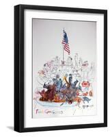 American Politics 58, Thanksgiving 2003 (drawing)-Ralph Steadman-Framed Giclee Print