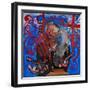 American Politics, Trump Digital piece, base, 1990s (acrylic and collage on canvas)-Ralph Steadman-Framed Giclee Print