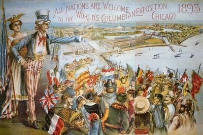 Poster Advertising the World's Columbian Exposition, Chicago 1893 (Colour Litho)