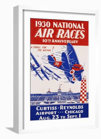 American Poster for 1930 National Air Races-null-Framed Giclee Print