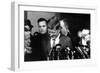 American President John F. Kennedy During a Press Conference, November 29, 1960-null-Framed Photo