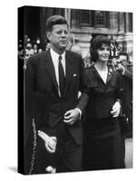 American President John Kennedy and His Wife Jackie June 1st, 1961 During their Trip to Paris-null-Stretched Canvas