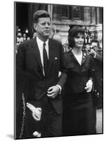 American President John Kennedy and His Wife Jackie June 1st, 1961 During their Trip to Paris-null-Mounted Photo