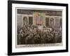 American President Woodrow Wilson Asks Congress to Declare War-null-Framed Art Print