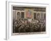 American President Woodrow Wilson Asks Congress to Declare War-null-Framed Art Print