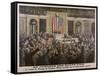 American President Woodrow Wilson Asks Congress to Declare War-null-Framed Stretched Canvas