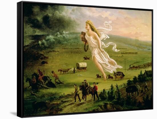 American Progress, 1872-John Gast-Framed Stretched Canvas