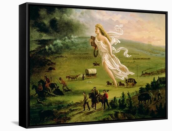 American Progress, 1872-John Gast-Framed Stretched Canvas