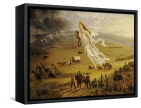 American Progress, 1872-John Gast-Framed Stretched Canvas