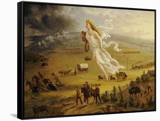 American Progress, 1872-John Gast-Framed Stretched Canvas