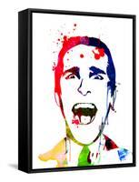 American Psycho Watercolor-Lora Feldman-Framed Stretched Canvas