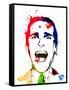 American Psycho Watercolor-Lora Feldman-Framed Stretched Canvas