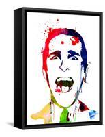 American Psycho Watercolor-Lora Feldman-Framed Stretched Canvas