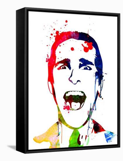 American Psycho Watercolor-Lora Feldman-Framed Stretched Canvas