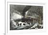 American Railroad Scene, 1871-Currier & Ives-Framed Giclee Print