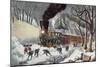 American Railroad Scene-Currier & Ives-Mounted Giclee Print