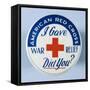American Red Cross Button-David J. Frent-Framed Stretched Canvas