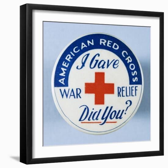 American Red Cross Button-David J. Frent-Framed Photographic Print