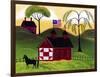 American Red Horse Barn 3-Cheryl Bartley-Framed Giclee Print