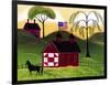 American Red Horse Barn 3-Cheryl Bartley-Framed Giclee Print