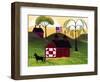 American Red Horse Barn 3-Cheryl Bartley-Framed Premium Giclee Print