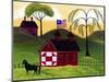 American Red Horse Barn 3-Cheryl Bartley-Mounted Premium Giclee Print