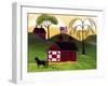 American Red Horse Barn 3-Cheryl Bartley-Framed Giclee Print