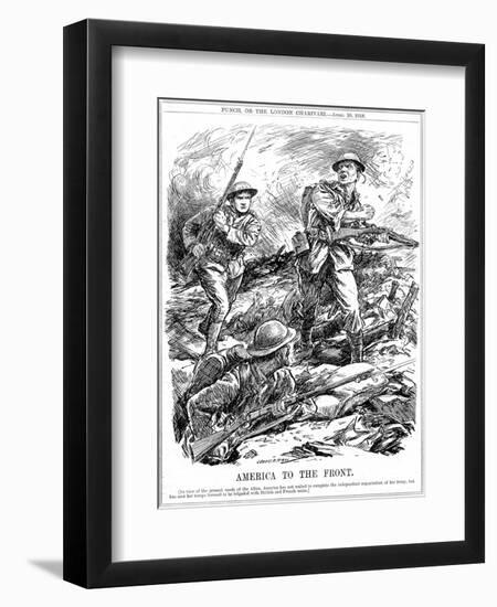 American Reinforcements to Aid the Allied Troops before the Main Us Army Arrived, World War 1, 1918-Leonard Raven-hill-Framed Giclee Print