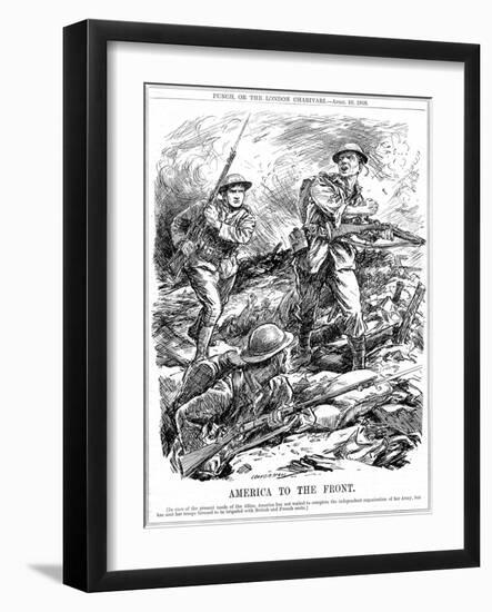 American Reinforcements to Aid the Allied Troops before the Main Us Army Arrived, World War 1, 1918-Leonard Raven-hill-Framed Giclee Print