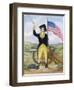 American Revolutionary Patriot at Post-null-Framed Giclee Print