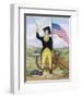 American Revolutionary Patriot at Post-null-Framed Giclee Print