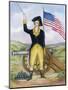 American Revolutionary Patriot at Post-null-Mounted Giclee Print