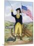 American Revolutionary Patriot at Post-null-Mounted Giclee Print