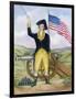 American Revolutionary Patriot at Post-null-Framed Giclee Print