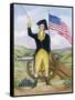 American Revolutionary Patriot at Post-null-Framed Stretched Canvas